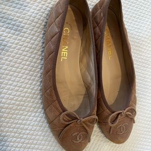 Chanel quilted ballet flats